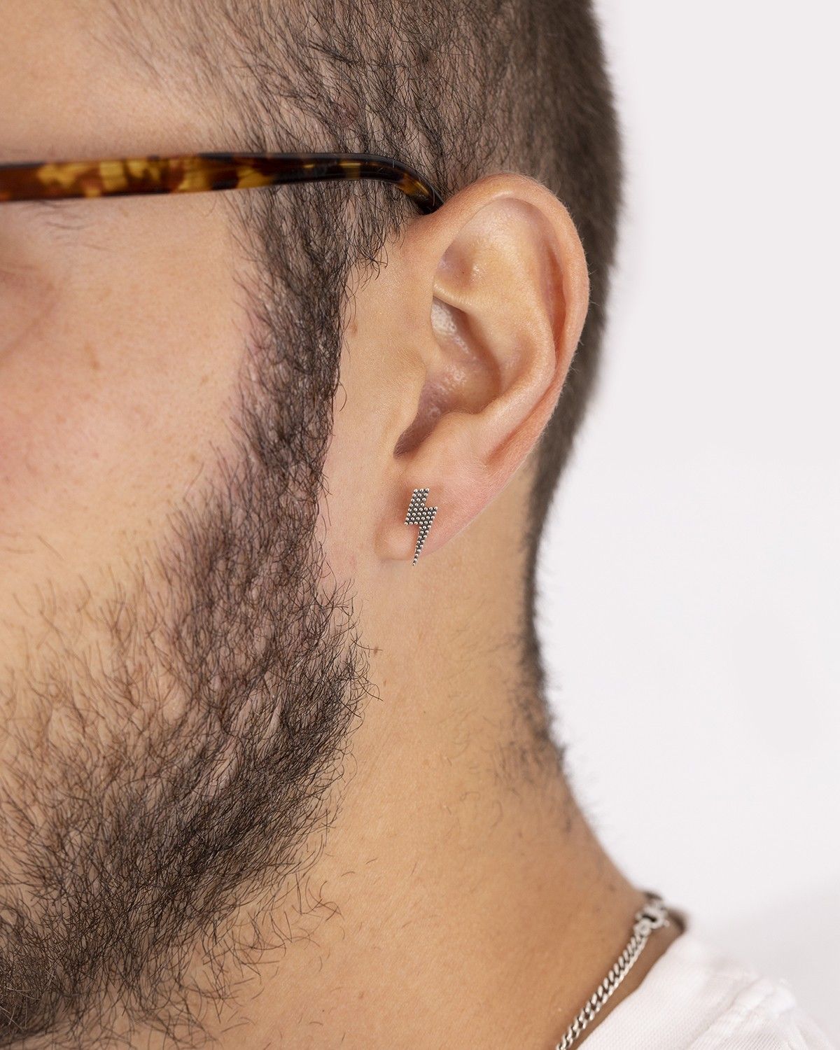 BOUCLE D’OREILLE UNIQUE LOBE ÉCLAIR À PICOTS