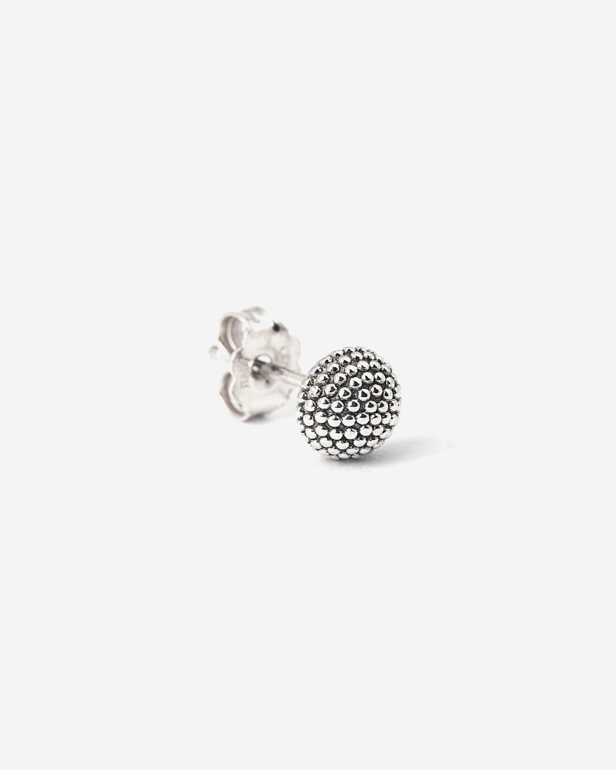 BOUCLE D’OREILLE UNIQUE LOBE SEMI SPHÈRE À PICOTS