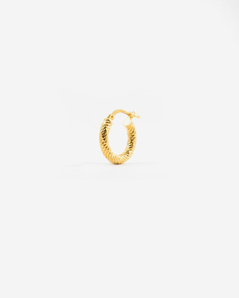 BOUCLE D’OREILLE UNIQUE DIAMOND HOOP PETITE / OR JAUNE BRILLANT