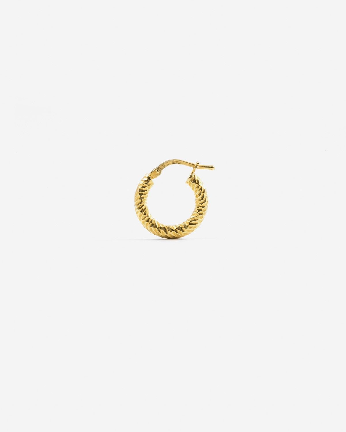 BOUCLE D’OREILLE UNIQUE DIAMOND HOOP PETITE / OR JAUNE BRILLANT