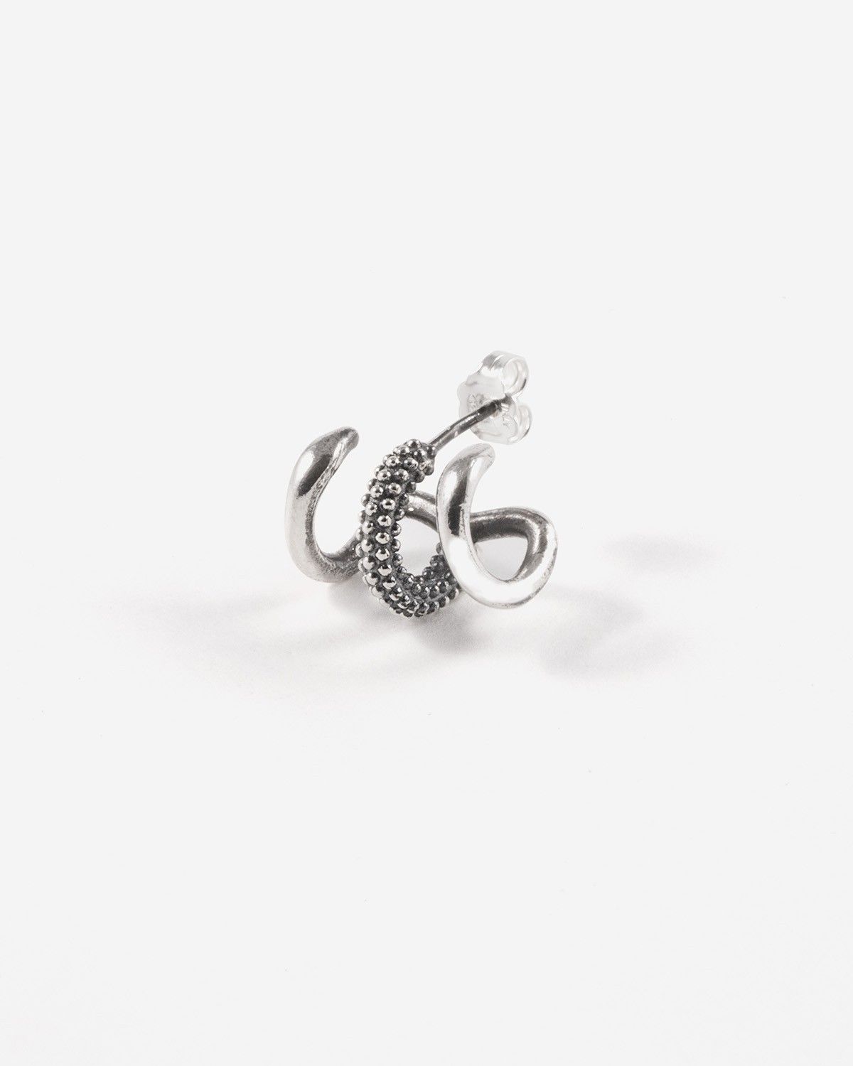BOUCLE D'OREILLES UNIQUE TRIPLE À PICOTS