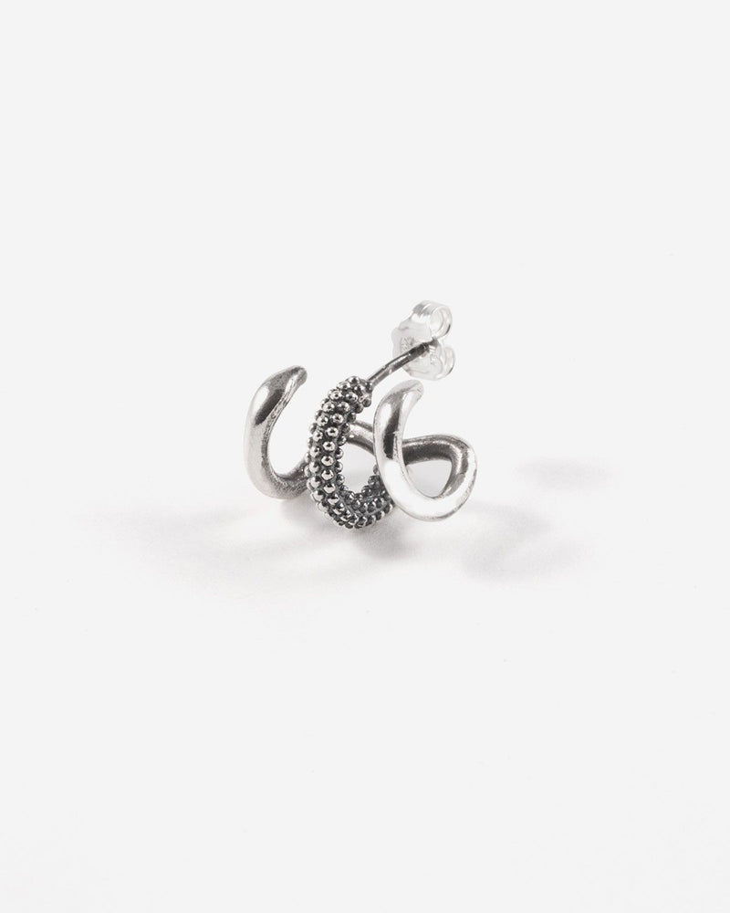 BOUCLE D'OREILLES UNIQUE TRIPLE À PICOTS