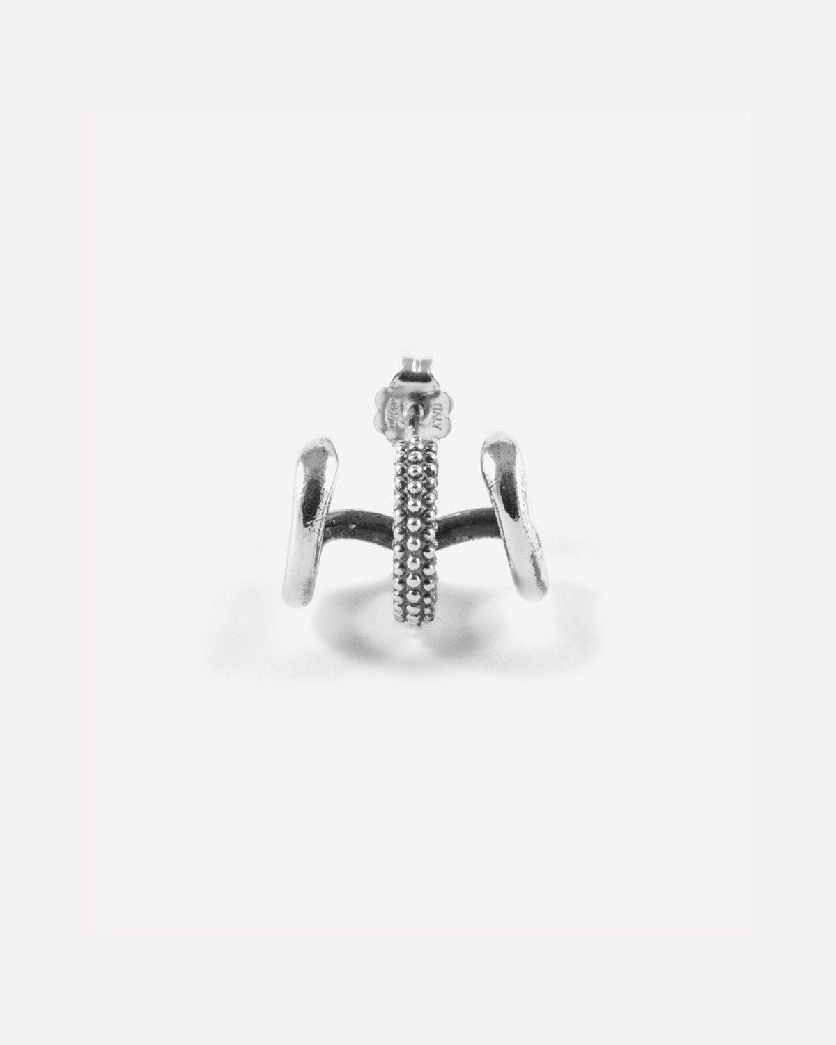 BOUCLE D'OREILLES UNIQUE TRIPLE À PICOTS