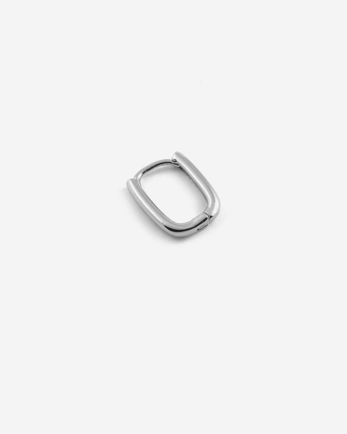 PENDIENTE ÚNICO OVAL MINI SLIM / RODIO