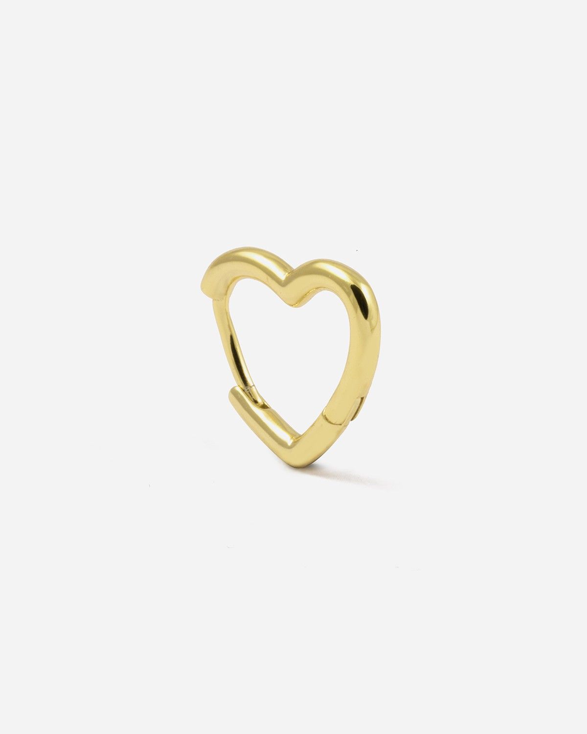 BOUCLE D'OREILLE CERCLE CŒUR MOYEN / OR JAUNE