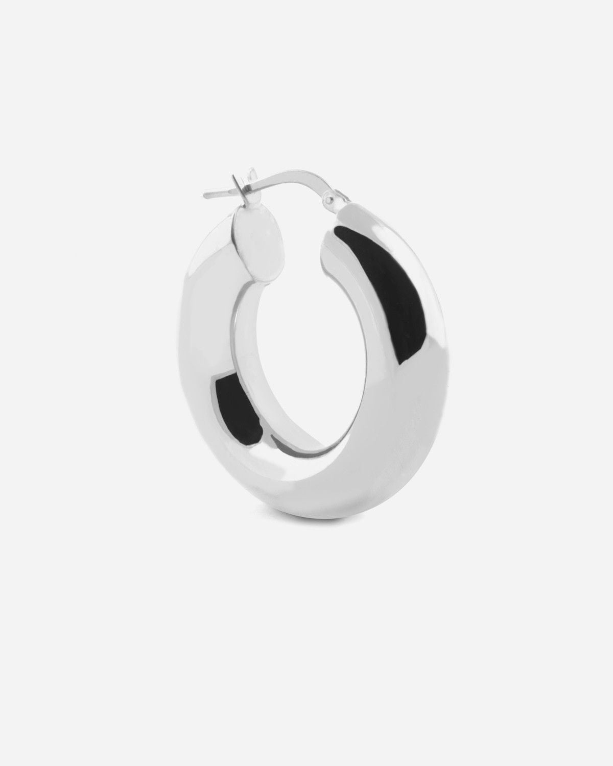 BOUCLE D'OREILLE CERCLE RONDÉ 7 MM EN ARGENT