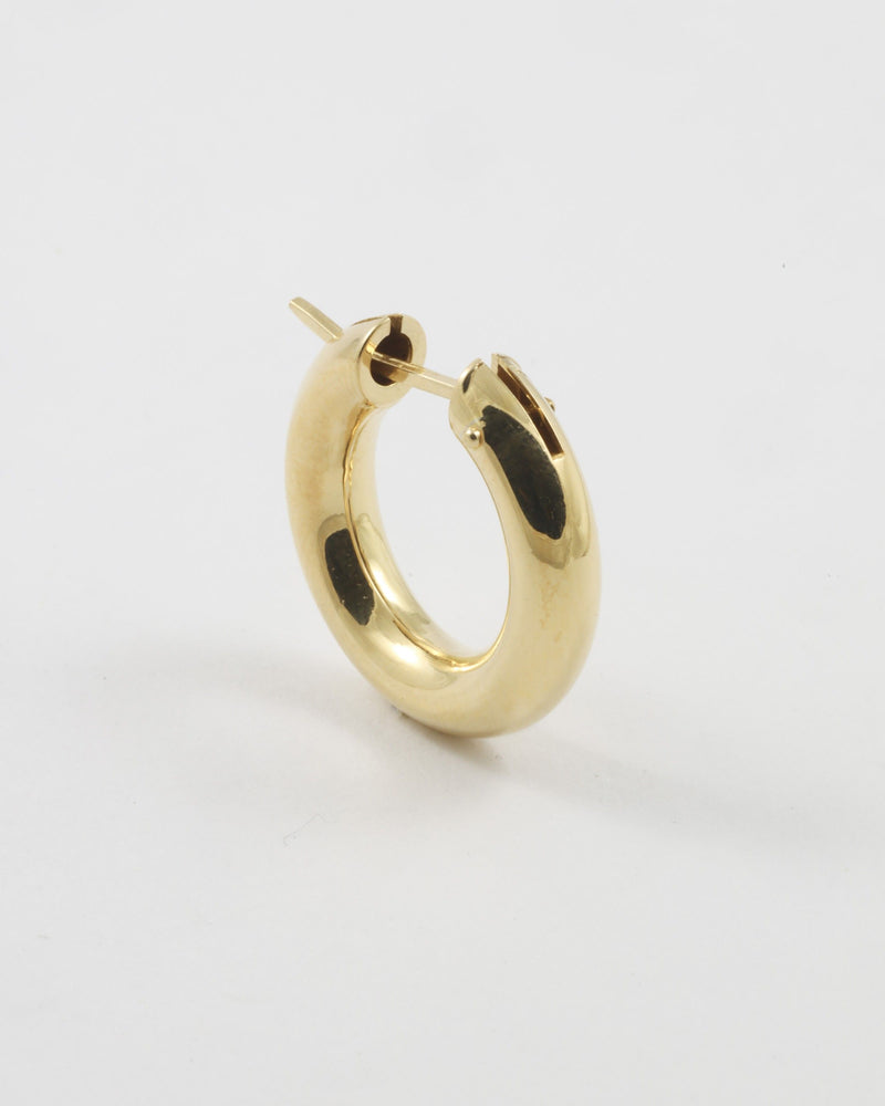 copy of BOUCLE D’OREILLE CERCLE A FERMETURE À PONT CHAÎNE RONDE 5 PLAQUÉE OR JAUNE