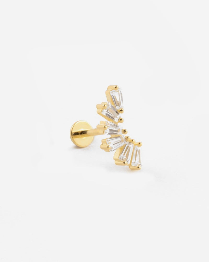 ORECCHINO PIERCING GOLDEN BLOOM PLACCATO ORO CON PIETRE