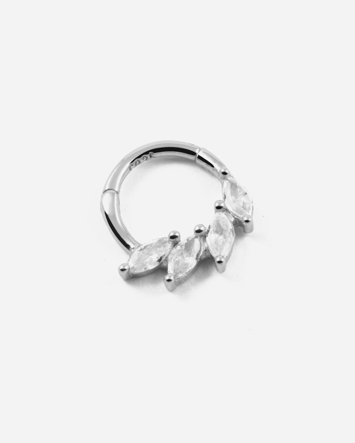 ORECCHINO CERCHIO SILVER FAN SEPTUM IN ARGENTO CON PIETRE