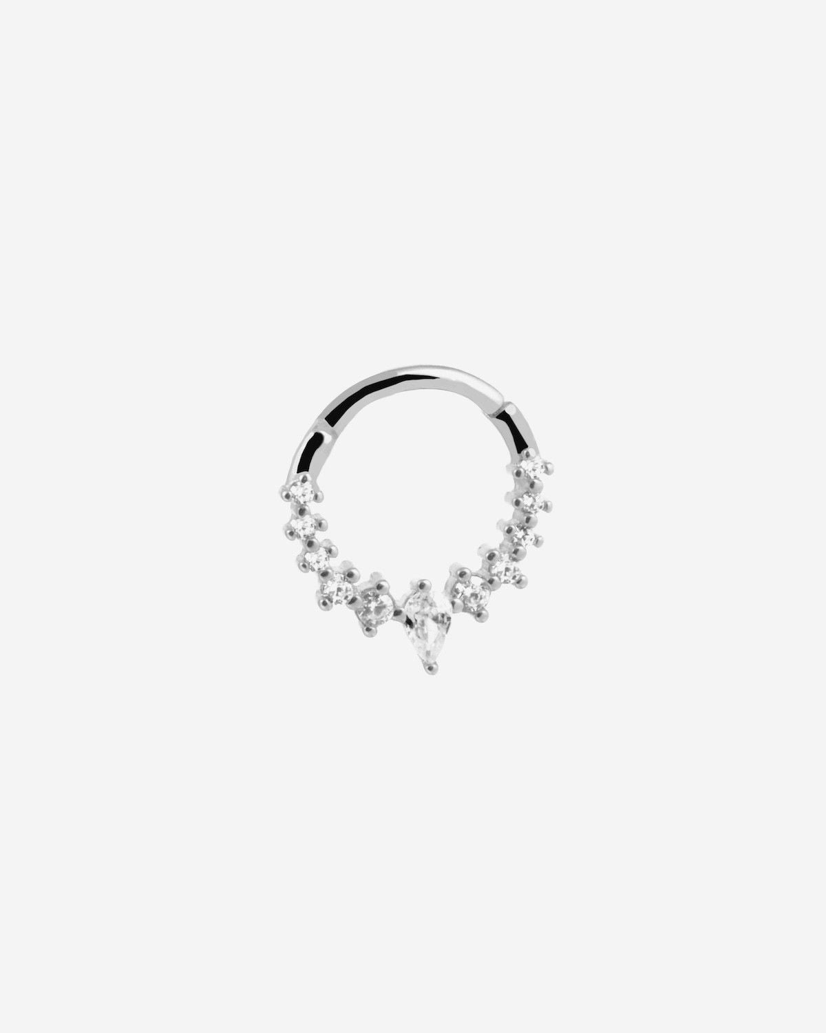 BOUCLE D'OREILLE CERCLE SILVER CONSTELLATIONS SEPTUM EN ARGENT AVEC PIERRES