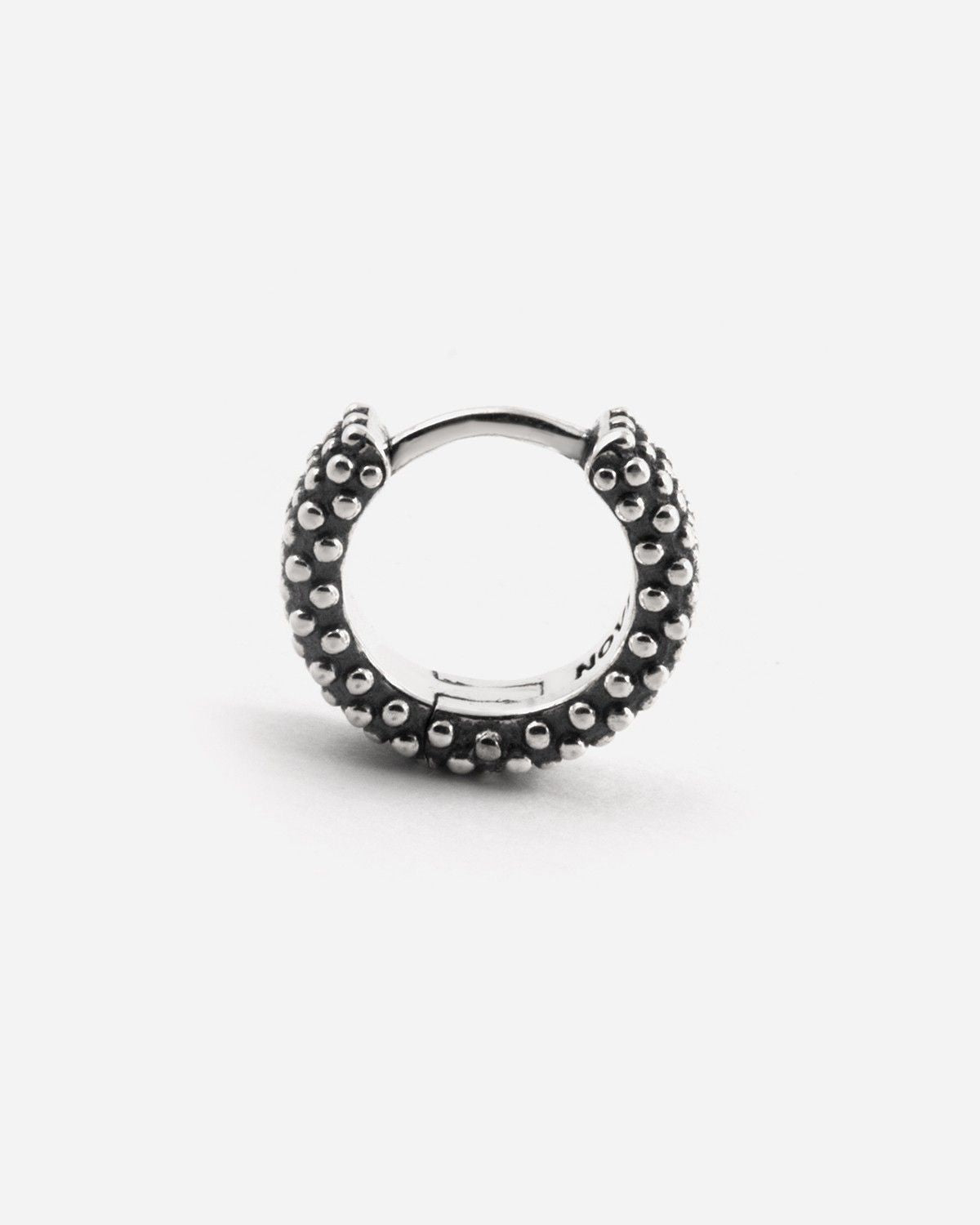 DOTTED HOOP EARRING WITH SNAP CLOSURE