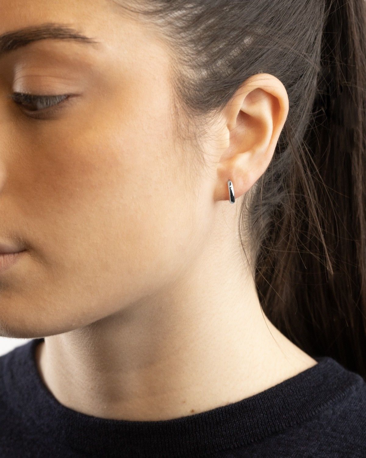 BOUCLE D'OREILLE CERCLE DIAM 8 MM AVEC LOQUET EN ARGENT