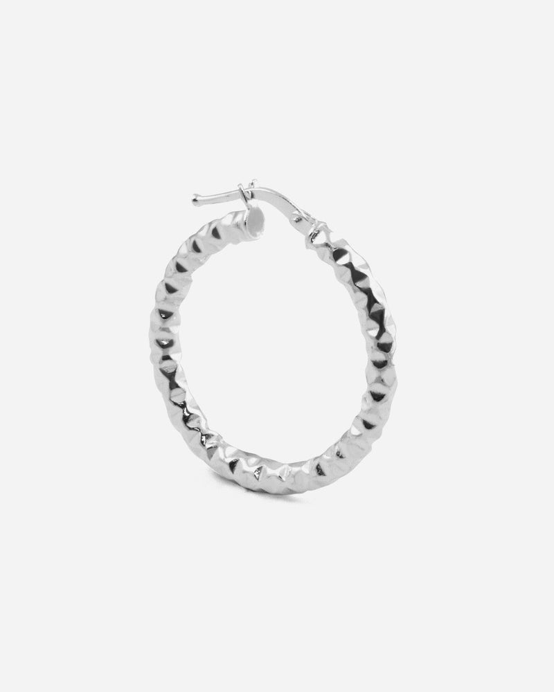 BOUCLE D'OREILLE CERCLE TAILLE DIAMANT 3 MM DIAM 21 MM