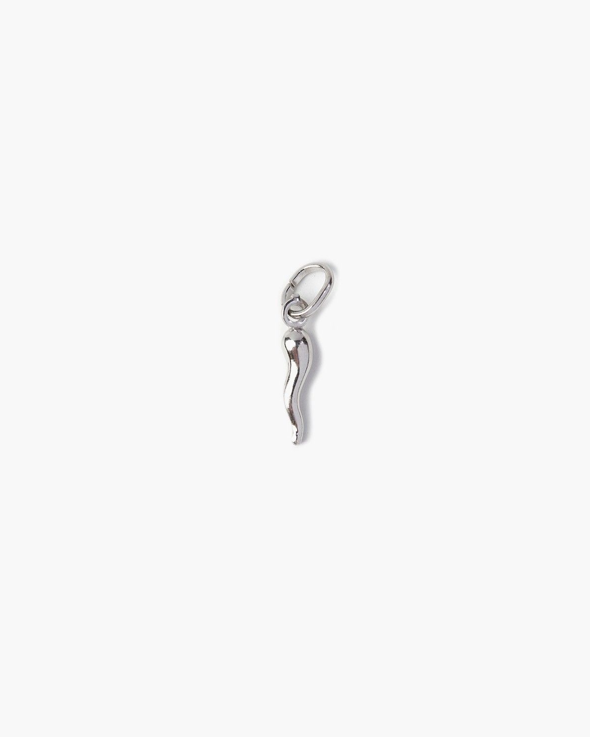 RHODIUM PLATED LUCKY HORN PENDANT