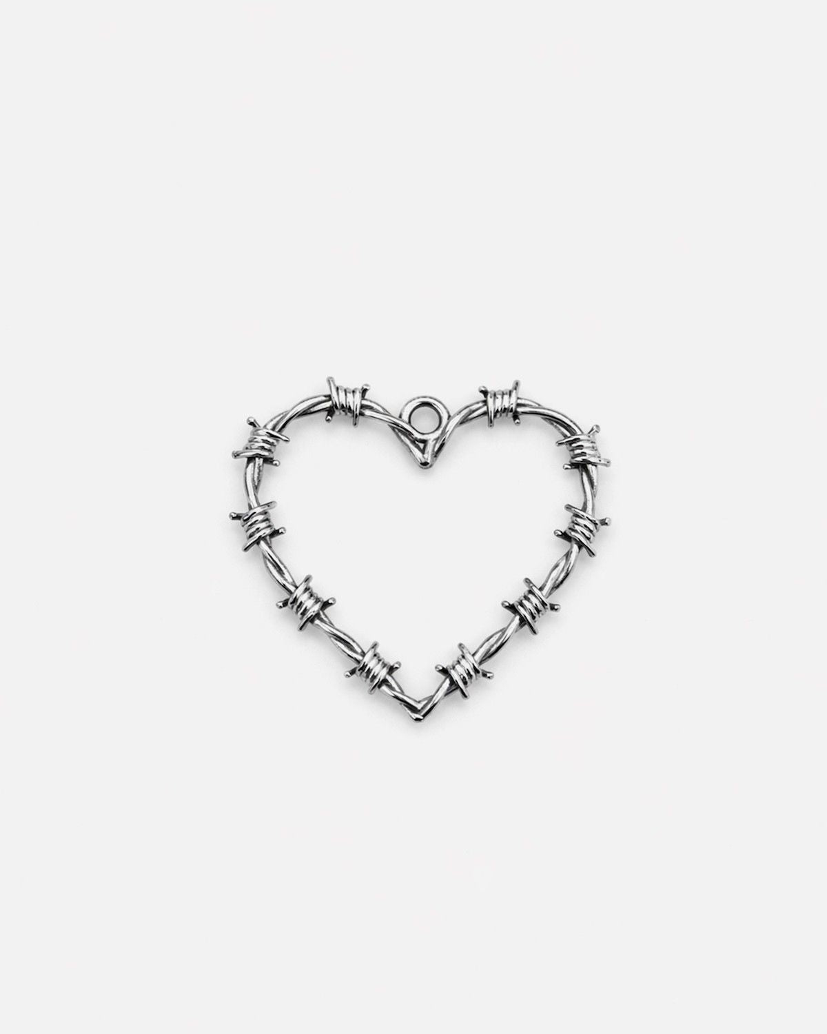 BARBED WIRE HEART PENDANT