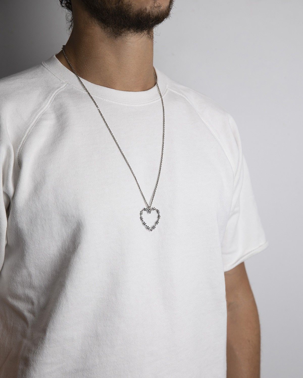 BARBED WIRE HEART PENDANT