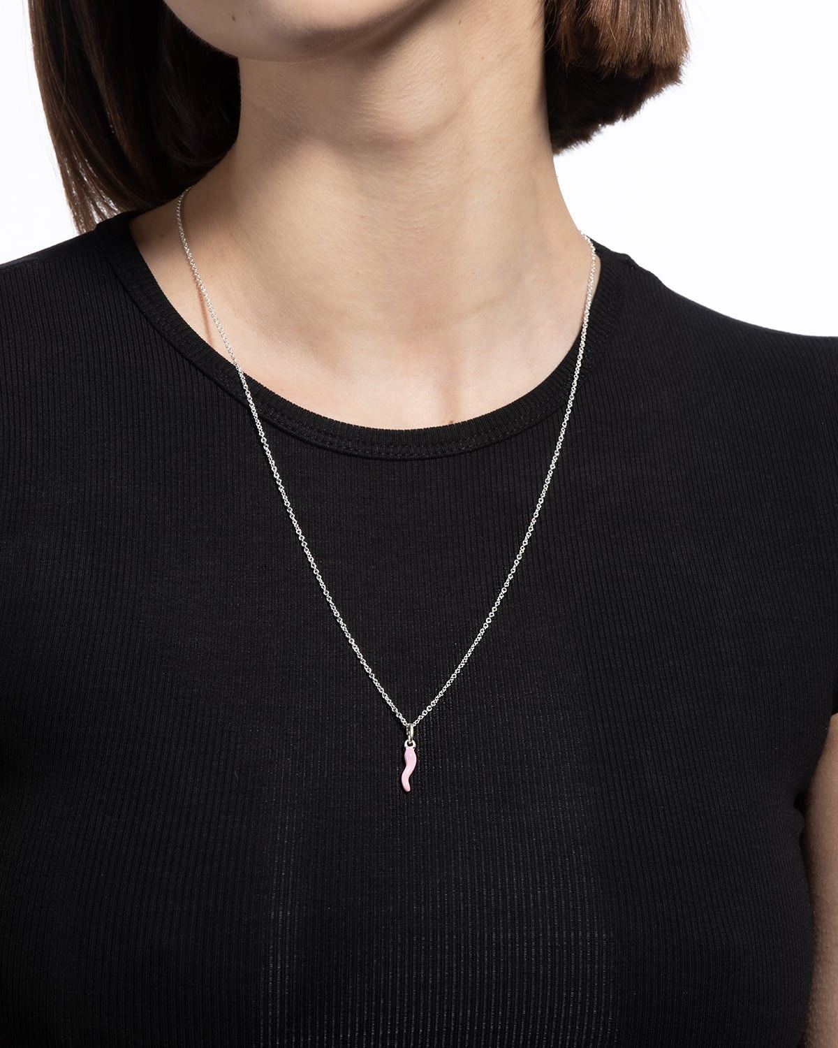 PENDENTIF PETITE CORNE ROSE