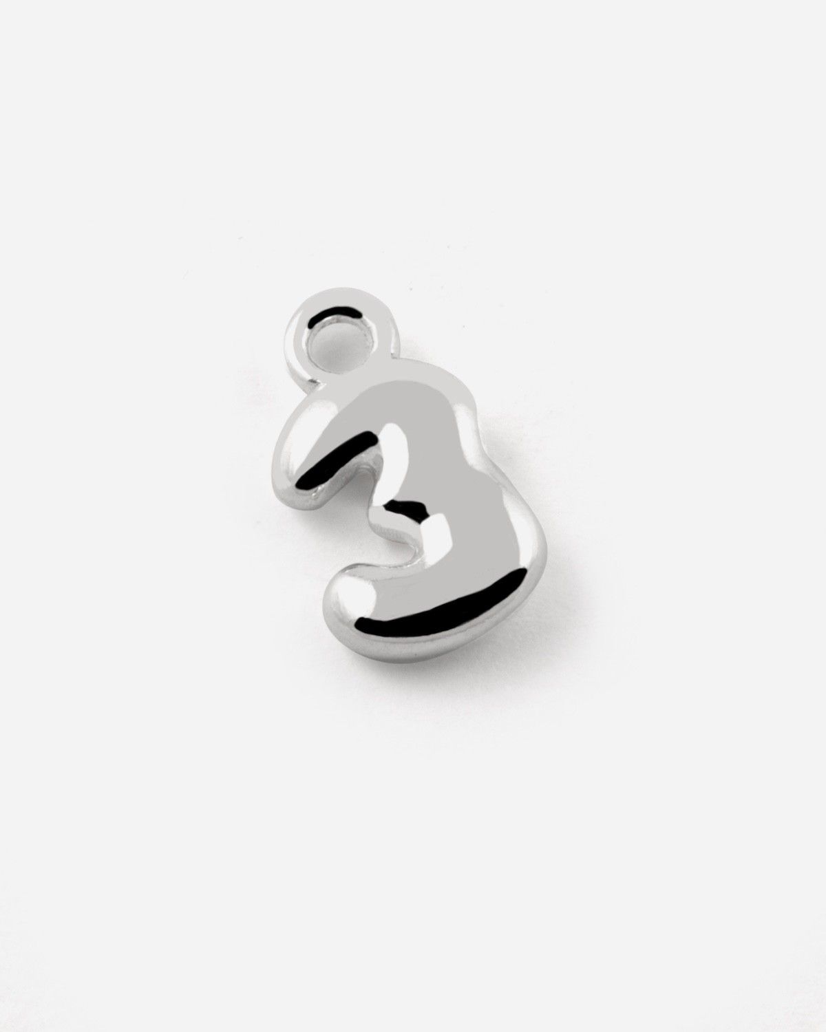CIONDOLO NUMERO BOLD IN ARGENTO