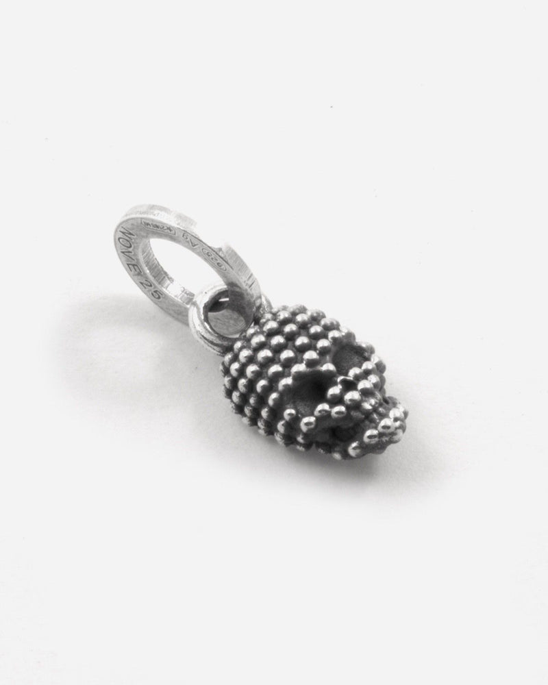 CIONDOLO MINI CHARM TESCHIO PUNTINATO IN ARGENTO