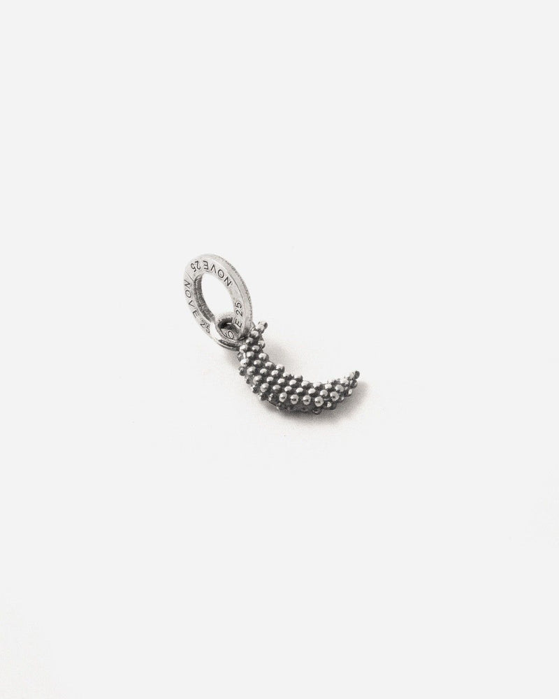 MINI CHARM PENDANT LUNE À PICOTS EN ARGENT