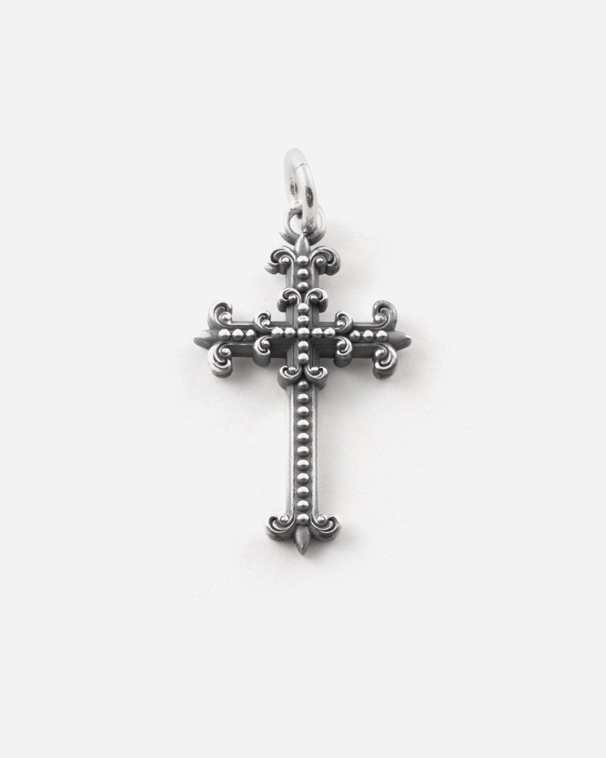 CIONDOLO CROCE GOTICA PICCOLA GRACIA IN ARGENTO