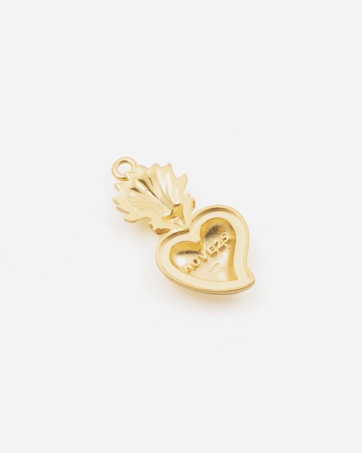 COLGANTE CORAZÓN EX-VOTO MEDIANO PLATEADO ORO
