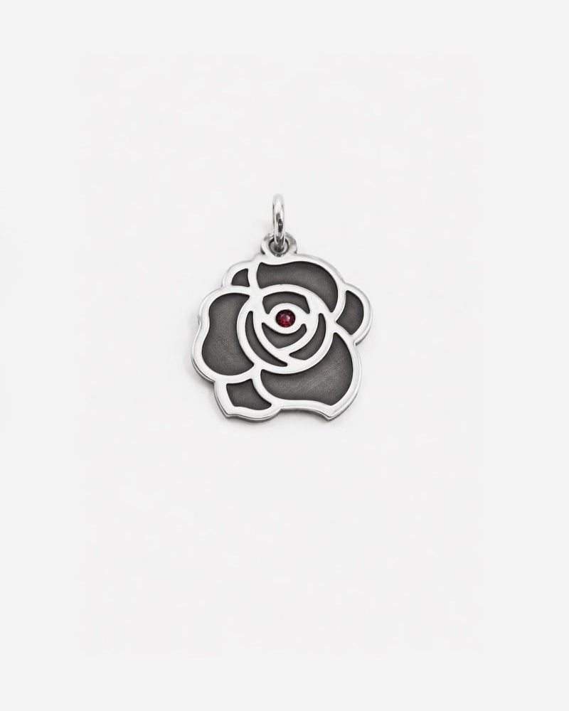CIONDOLO ROSA EROX IN ARGENTO